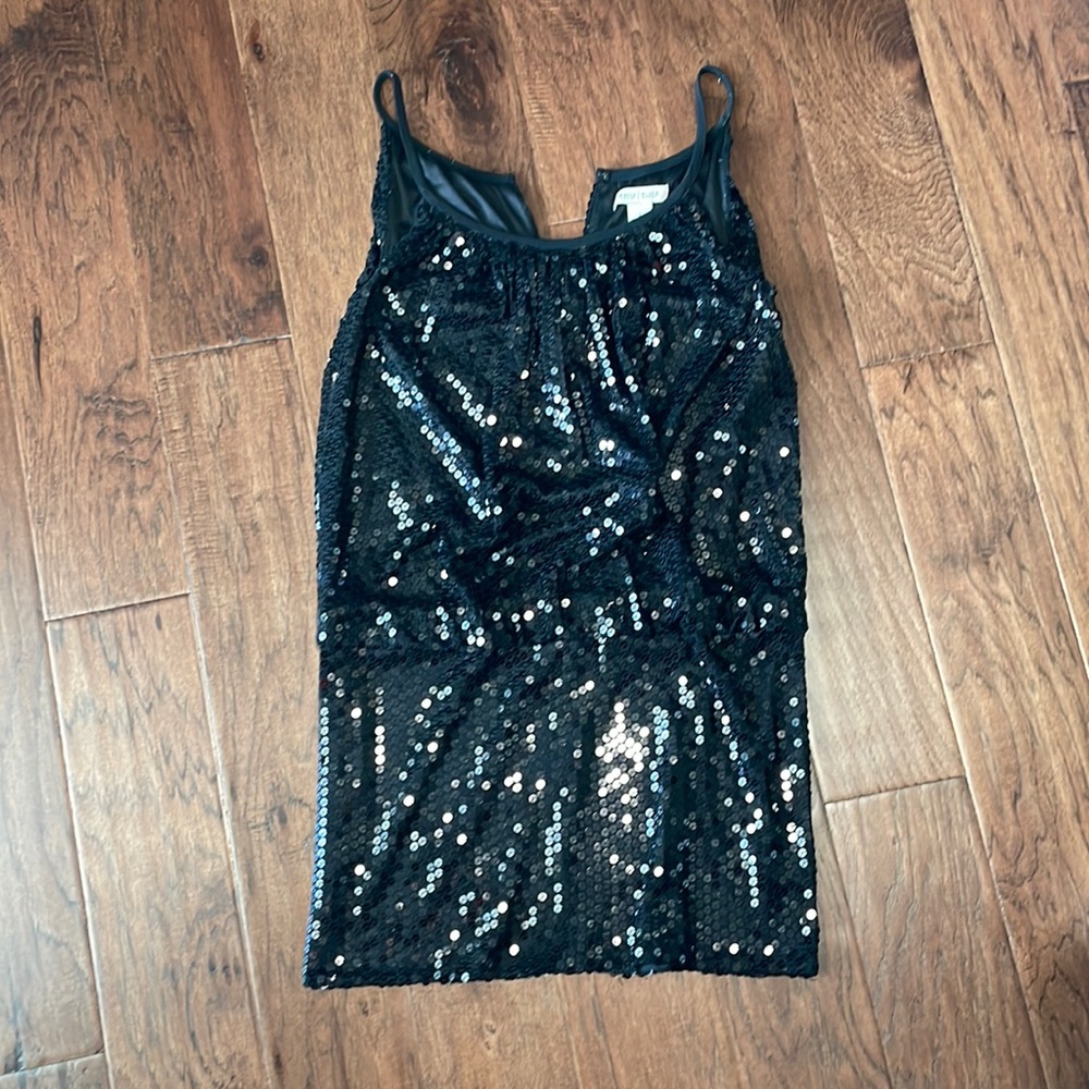 White House Black Market black sequin cocktail mini